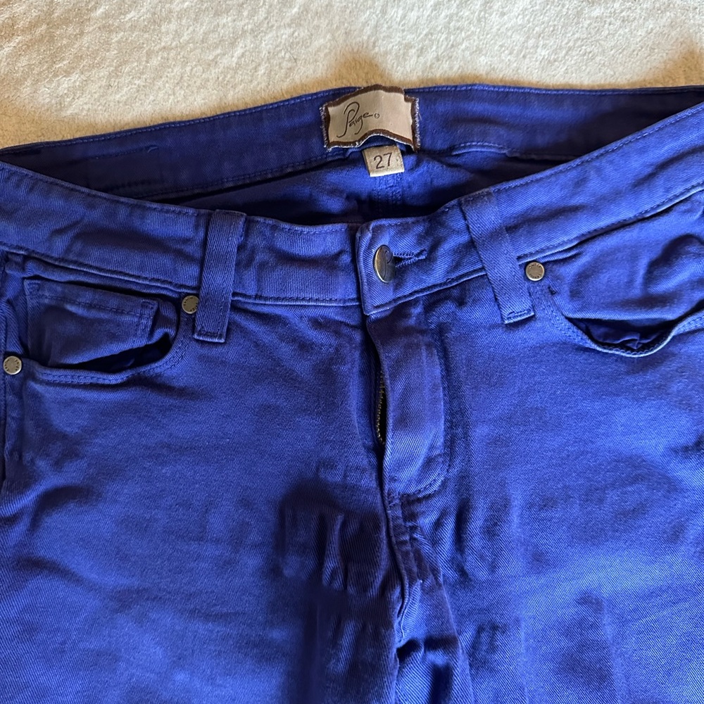 Purple denim jeans